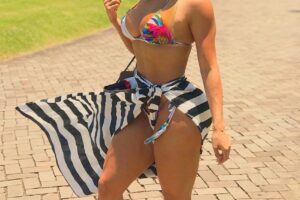 Caroline Grillo posing in a bikini