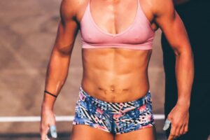 Alison Scudds competing in a CrossFit contest