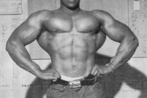 Leroy Colbert showing off his physique.