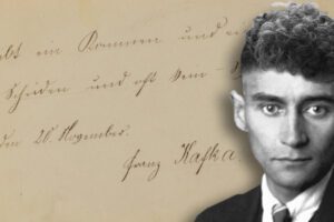 Enchères pour note émotive de Franz Kafka, 14 ans.